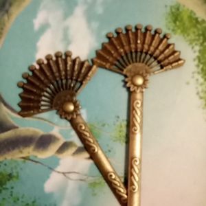 Asian inspired fan sun hair sticks